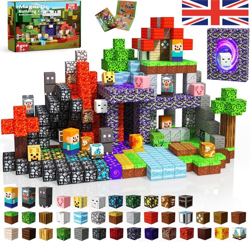 200pcs set minecraft magnetic - minecraft,