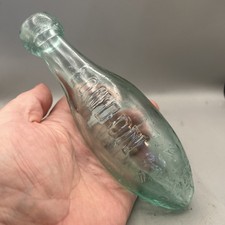 NICE 6 OUNCE 1890S HAMILTON TORPEDO BOTTLE H D RAWLINGS NASSAU STREET LONDON