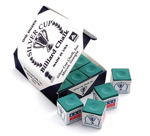 Silver cup cue chalk - cue,