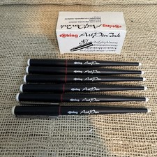 6 X Rotring Art Pen Vintage Fountain Pens Various Nib Sizes Plus Cartridges