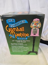 == Gumball Machine Old Fashioned 15" Machine With Stand 25" 83-DT5683-P Pink