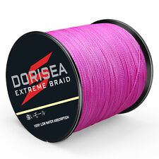 Dorisea 100M-2000M 6lb-500lb Pink Braided Fishing Line Dynema Extreme PE Braid