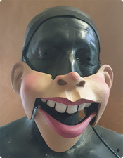 Ventriloquist Mask BLING  - Funny Moving Mouth Half Face Prop