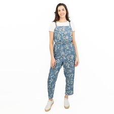 Womens Blue Dungarees Strappy