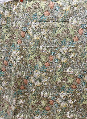 Vintage fabric golden lilly - vintage,