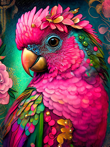 Parrot diamond painting - parrot,, 5d