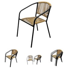 Beige Garden Rope Chairs, Garden Rattan Rope Chairs, Garden Seating Chairs