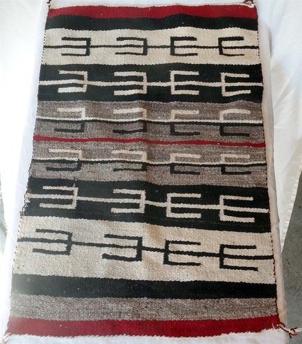 Vtg navajo wool rug 22x34 - navajo,