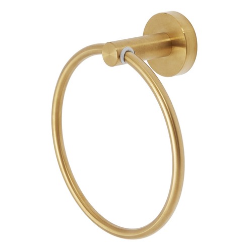 Brushed brass towel - towel, ring