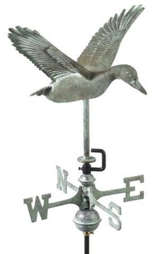 Flying duck copper verdigris - duck,