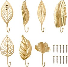 7Pcs Leaves Iron Hooks 7 Style