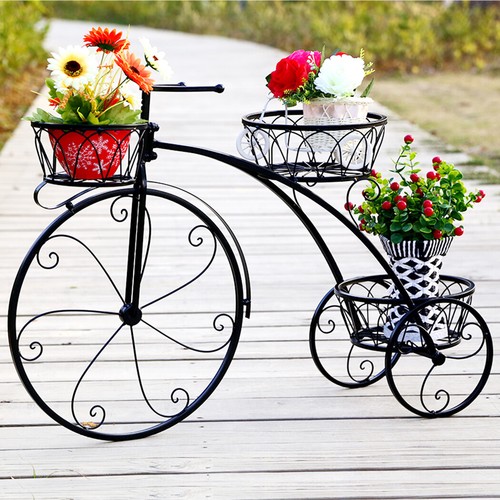Metal plant stand bicycle - metal,