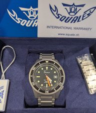 Squale 1521 - 50 Atmos Swiss Automatic Black Blasted Dive Watch