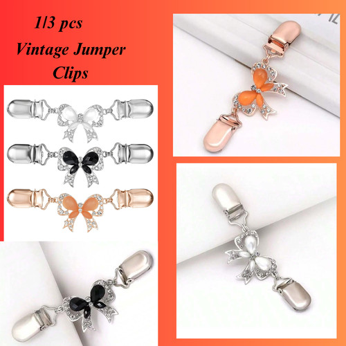 Sweater clips vintage dress - sweater,