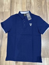 Guinness Men's Official Performance Golf Polo Shirt, Navy/Grey Size M