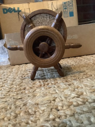 Vintage wooden ships - ships, wheel
