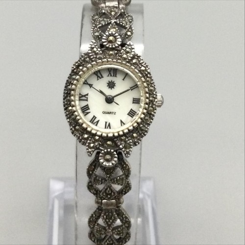 Vintage marcasite womens watch - marcasite,