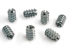 M3 x 8mm Slotted Steel Screw In Type A Threaded Wood Inserts Chipboard Zinc