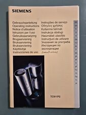 Original instruction manual for Siemens coffee machine TC911P2 Porsche Design