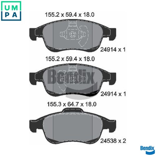 Brake pad set disc - brake,