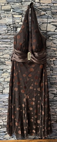 Frank lyman polka dot brown - polka,