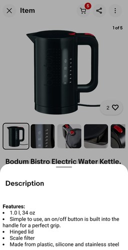 Bodum bistro electric water - bistro,