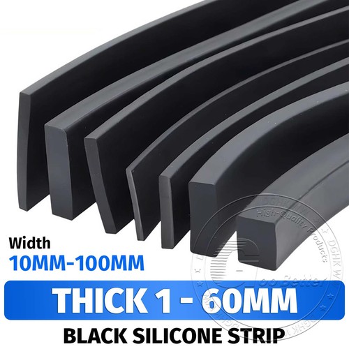 Black solid square silicone - black,