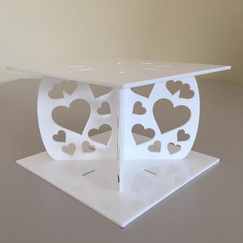Hearts square cake - square,