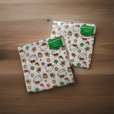 Sanrio Hello Kitty Christmas Beverage Paper Napkins White Gingerbread 80 Count 