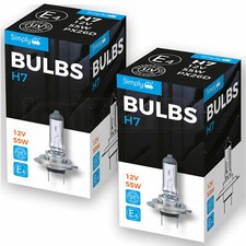 2 x H7 Bulbs (477/499) 12v 55W PX26d Car headlight Halogen Bulb New Boxed Single