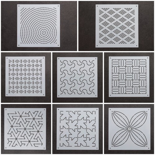 Sashiko stencils embroidery - sashiko,