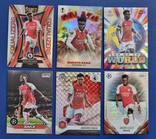 Bukayo Saka Bundle SP & Inserts 6 Cards - Arsenal/England - Panini/Topps