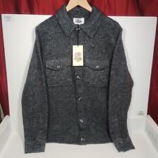 John Partridge Over Shirt Jacket Size Large Charcoal Grey Acrylic/Wool/Polyester