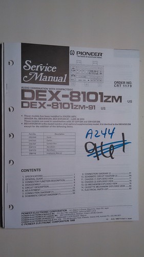 Pioneer dex 8101 service - zm, 91