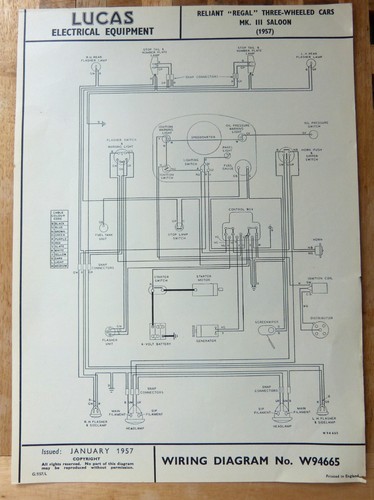 Original lucas reliant - original, regal