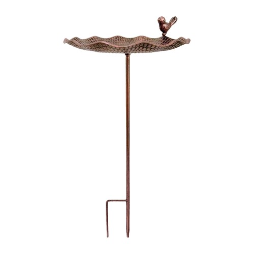 Metal bird bath for garden - bird,