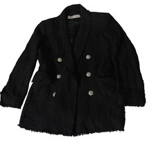 Zara made in Morocco Women's Double breasted black blazers in S| L 29 W 19| 3725