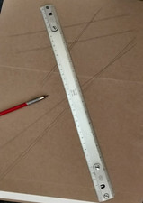 Vard 18" Aluminum Drafting Machine Scale Ruler Architect FULL + HALF SIZE