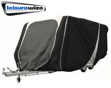 Caravan Cover 23 to 25ft Heavy Duty 3 Ply Breathable Charcoal/Grey Leisurewize