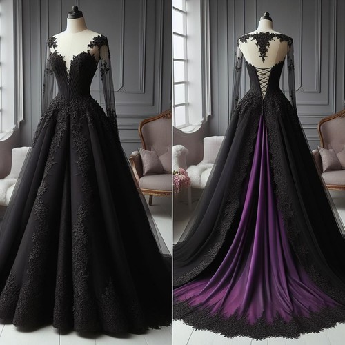 Gothic black and purple - and,