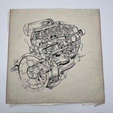 R.E. Poulton Autocar Artwork – Armstrong Siddeley Sapphire 234 Engine Cutaway