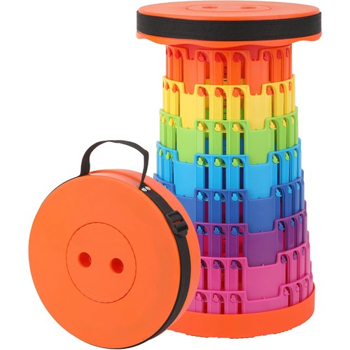 Orange folding stool portable - folding,