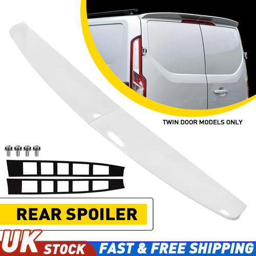 Frozen white rear roof spoiler - white,