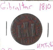 Coin Gibraltar 2 Quartos 1810 KMTn4.2