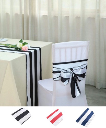 Pcs satin stripe chair - satin,