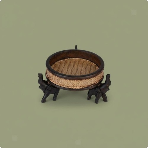 Carved elephant bowl south - carved,