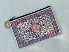 Turkish Kilim Tapestry Coin Purse, Zippered Pouch, Small Gift Idea, 15 x 9.5 cm