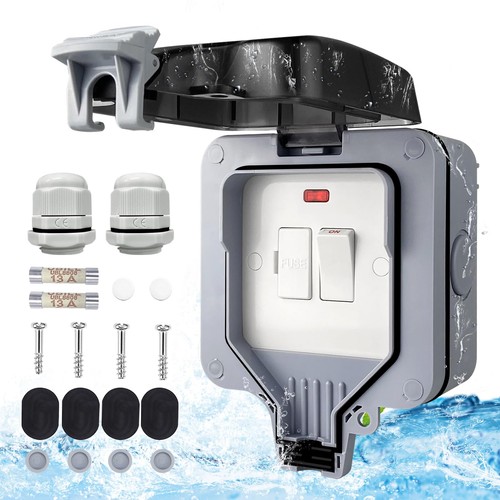 Ip66 outdoor fused spur - outdoor, switch