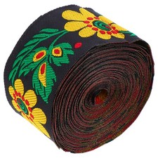Jacquard Ribbon Flower Woven Trim Embroidered Ribbon Embellishment Craft Supply