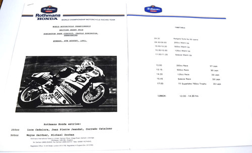 1991 rothmans honda motorcycle - honda,